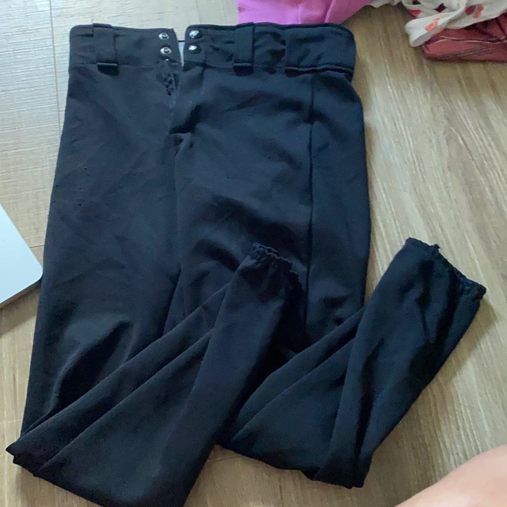 BLACK SOFTBALL PANTS